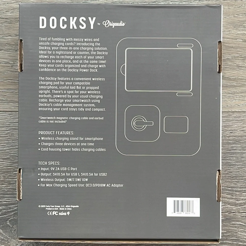 DOCKSY Apple DockStation-White-3x Charge- Phone 📱 Wireless Earbuds, Smart Watch